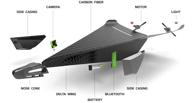 Illustration for article titled This RC Carbon Fiber Glider Looks Like a Stealthy Paper Airplane
